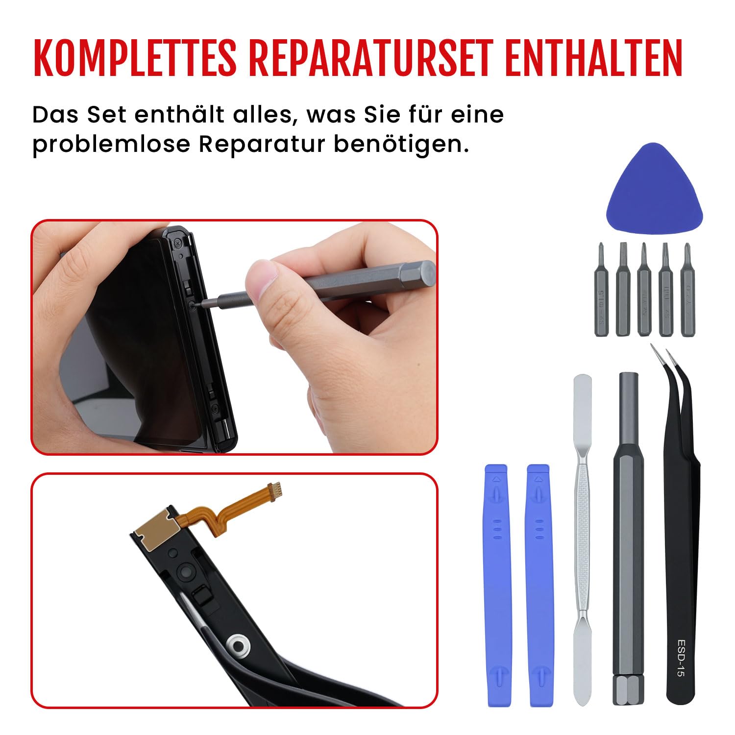 Thumbnail 4 de Wigearss Ersatz Linken und Rechten Slider – Schienen für Nintendo Switch Konsole