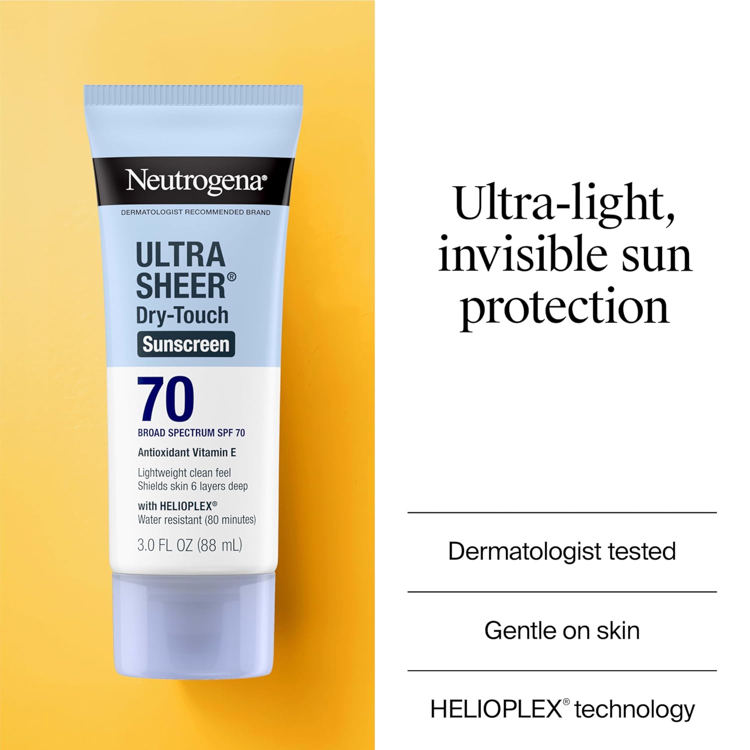 Thumbnail 2 de Neutrogena Ultra Sheer Dry Touch SPF 70 Lotion (Broad Spectrum, Oil-Free, Water-Resistant)