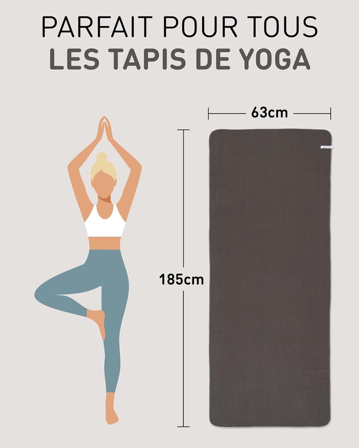 Detalle 2 de Fit-Flip serviette yoga 185 x 63 antidérapante