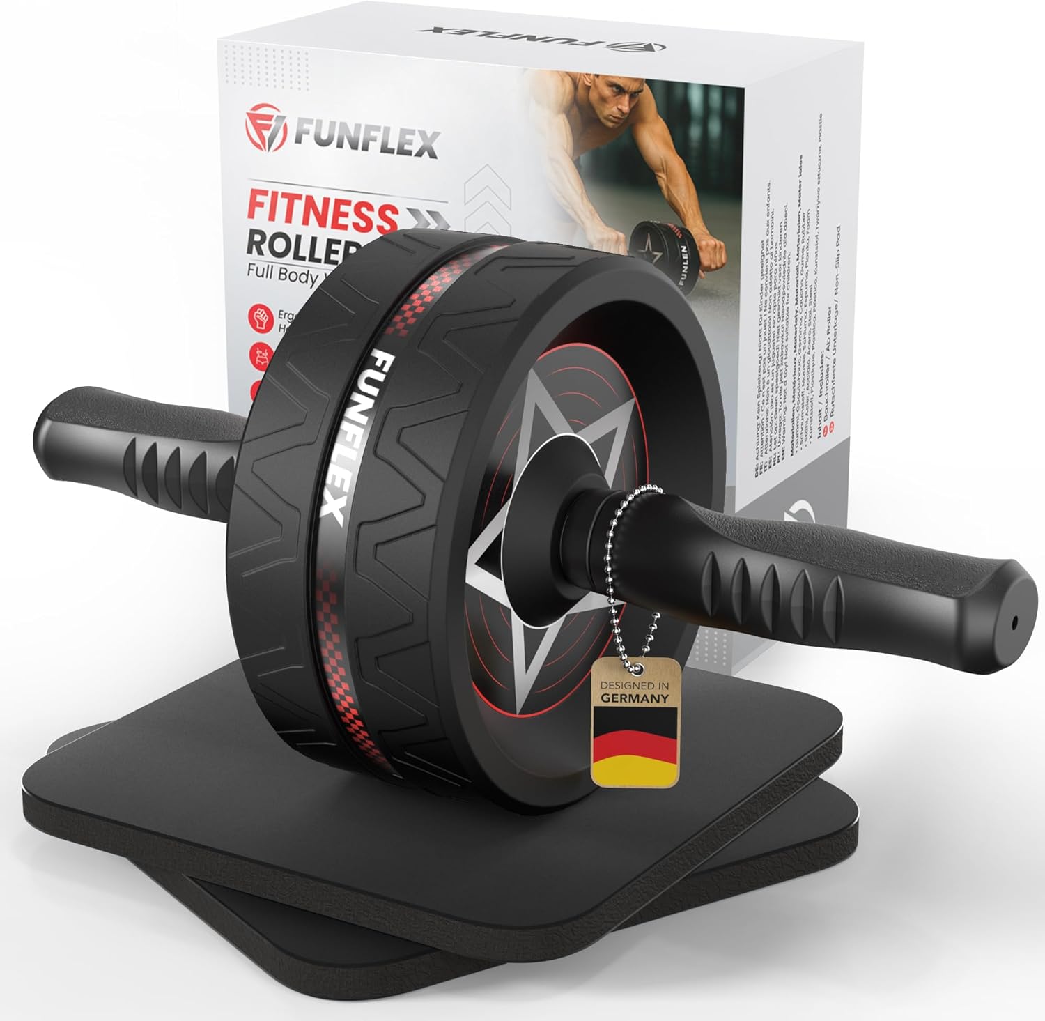 FUNFLEX Bauchroller 8 cm Breite Bauchtrainer