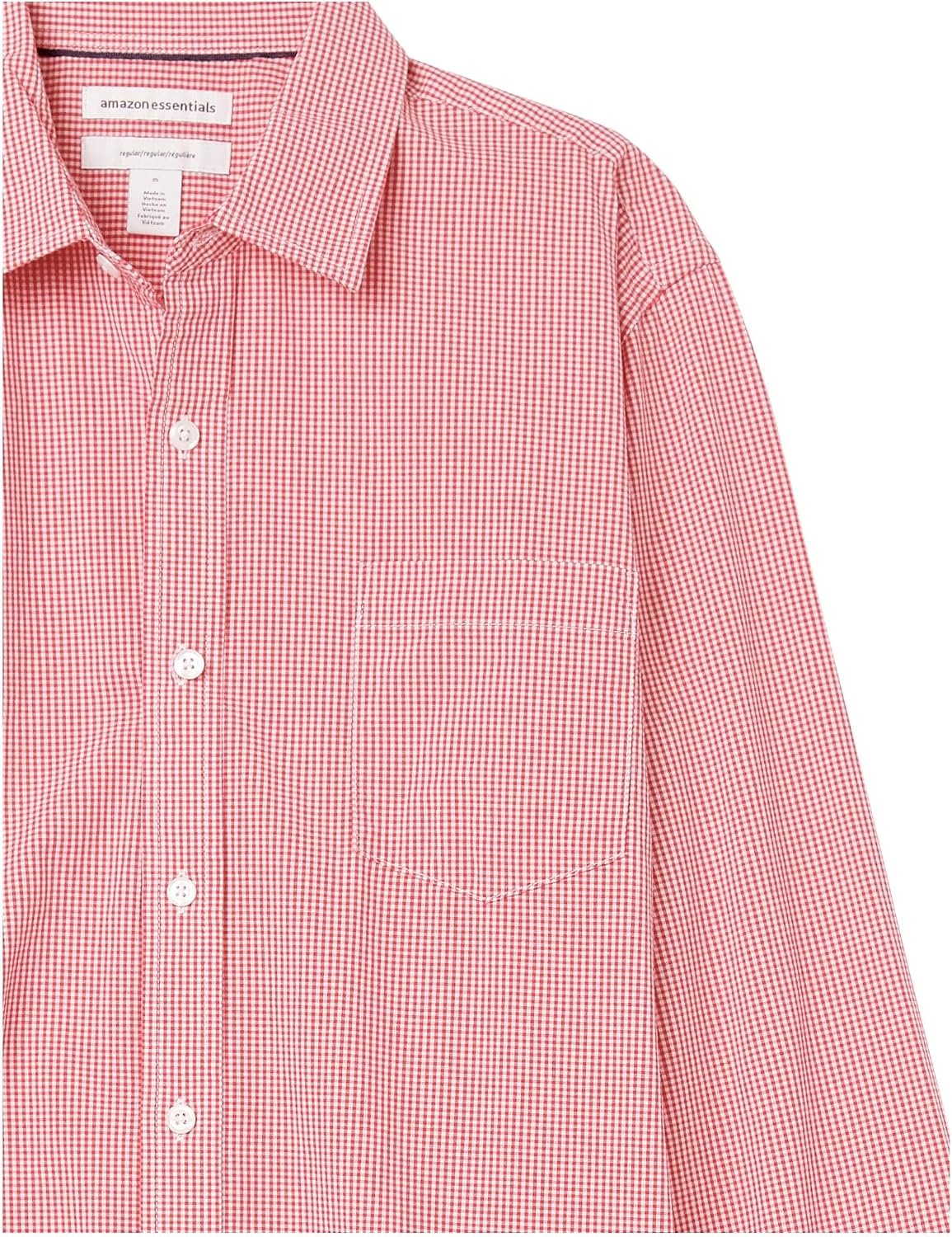 Detalle de Amazon Essentials Uomo Camicia Casual in Popeline a Maniche Lunghe – Vestibilità Regular