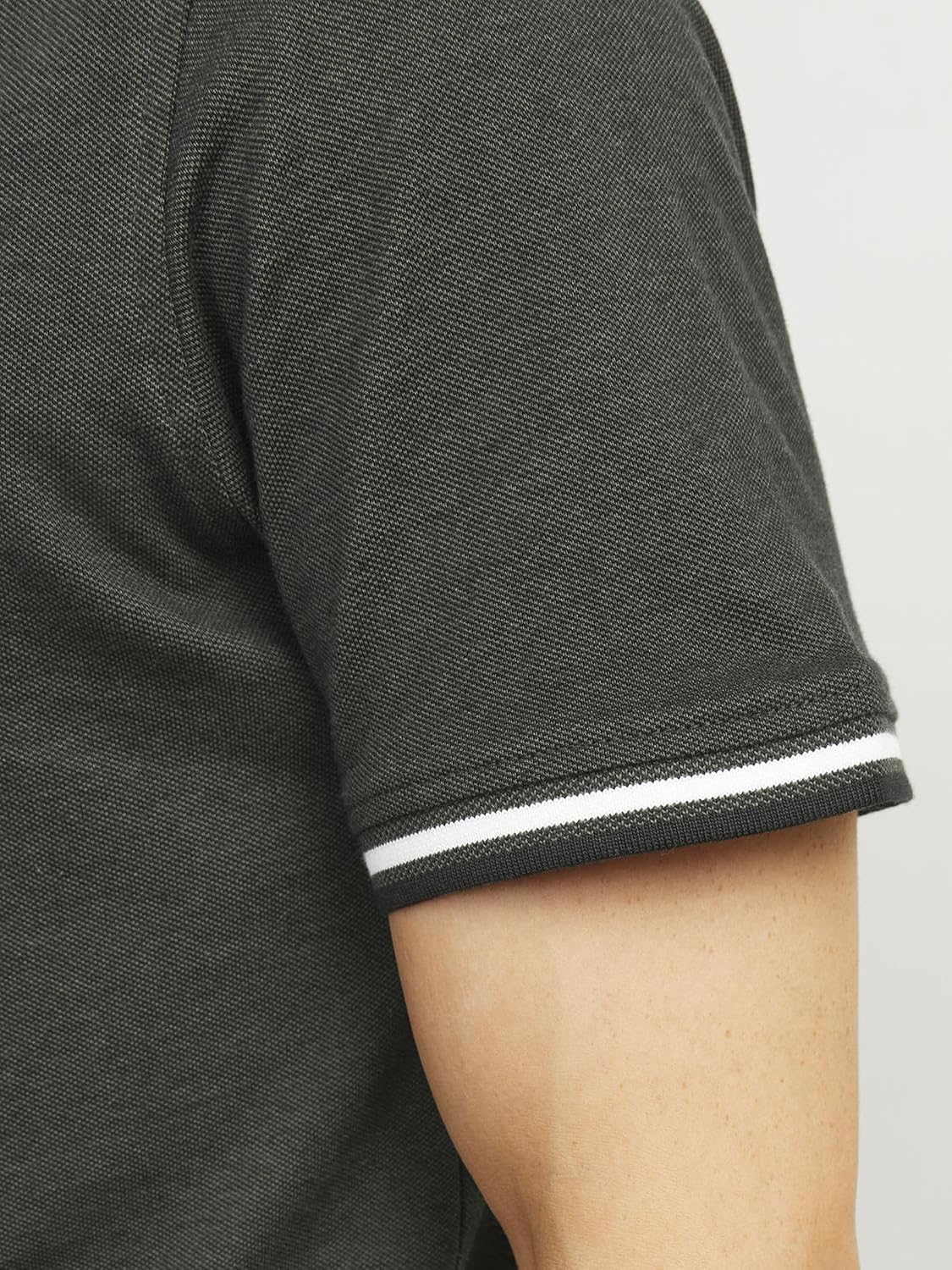 Detalle de Polo uni Col Chemise JACK & JONES — tricot piqué classique