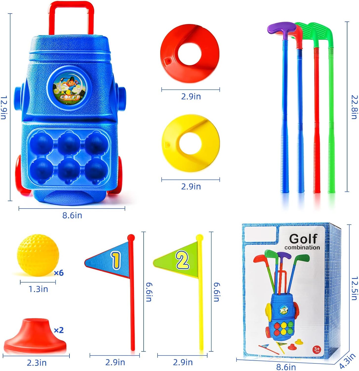 Thumbnail 4 de Doloowee Golf Set for Toddler and Kids – 3 to 6 Years
