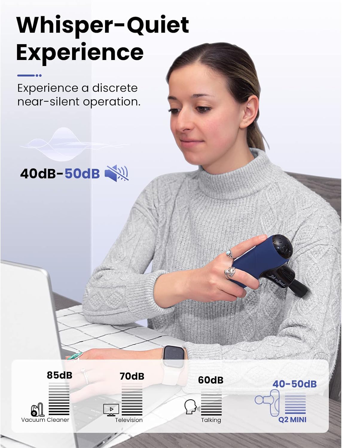 Thumbnail 4 de BOB AND BRAD Q2 – pistolet de massage mini à percussion, idéal pour dos, épaules et récupération