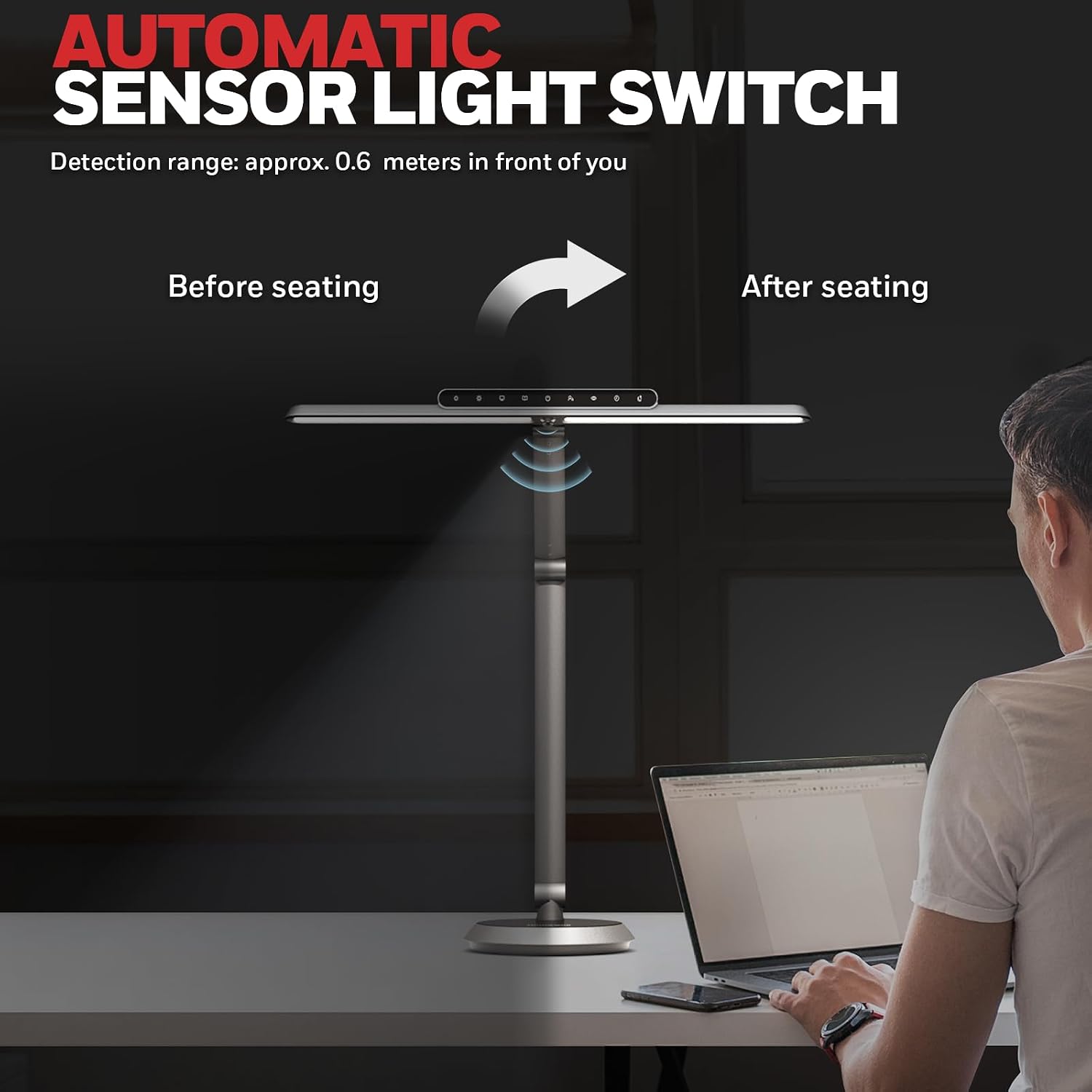 Thumbnail 3 de Honeywell H9 Sunturalux Eye-Caring LED Desk Lamp for Home Office