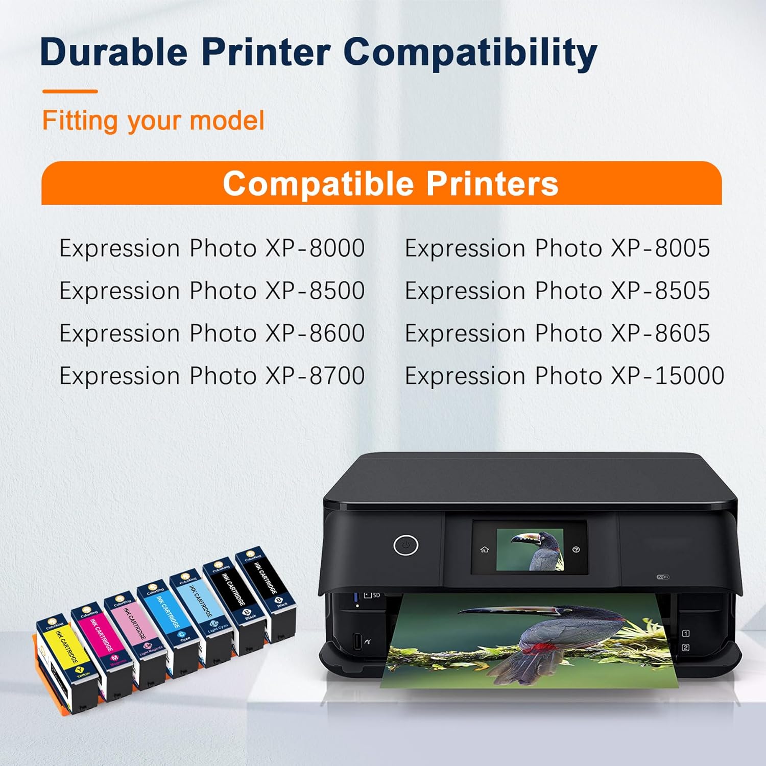 Detalle 2 de ColorKing 378 378XL Compatible for Epson 378 Ink Cartridges for Epson XP 8700 Printer Ink Cartridges XP-8500 XP-8505 XP-8600 XP-8605 (7 Packs)
ColorKing 378 378XL Compatible for Epson 378…