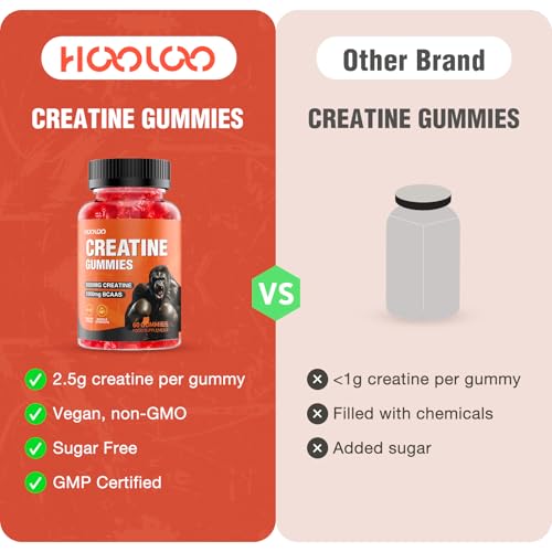 Thumbnail 6 de HOOLOO Creatine Gummies 5000mg with 1000mg BCAAs — 60 Count