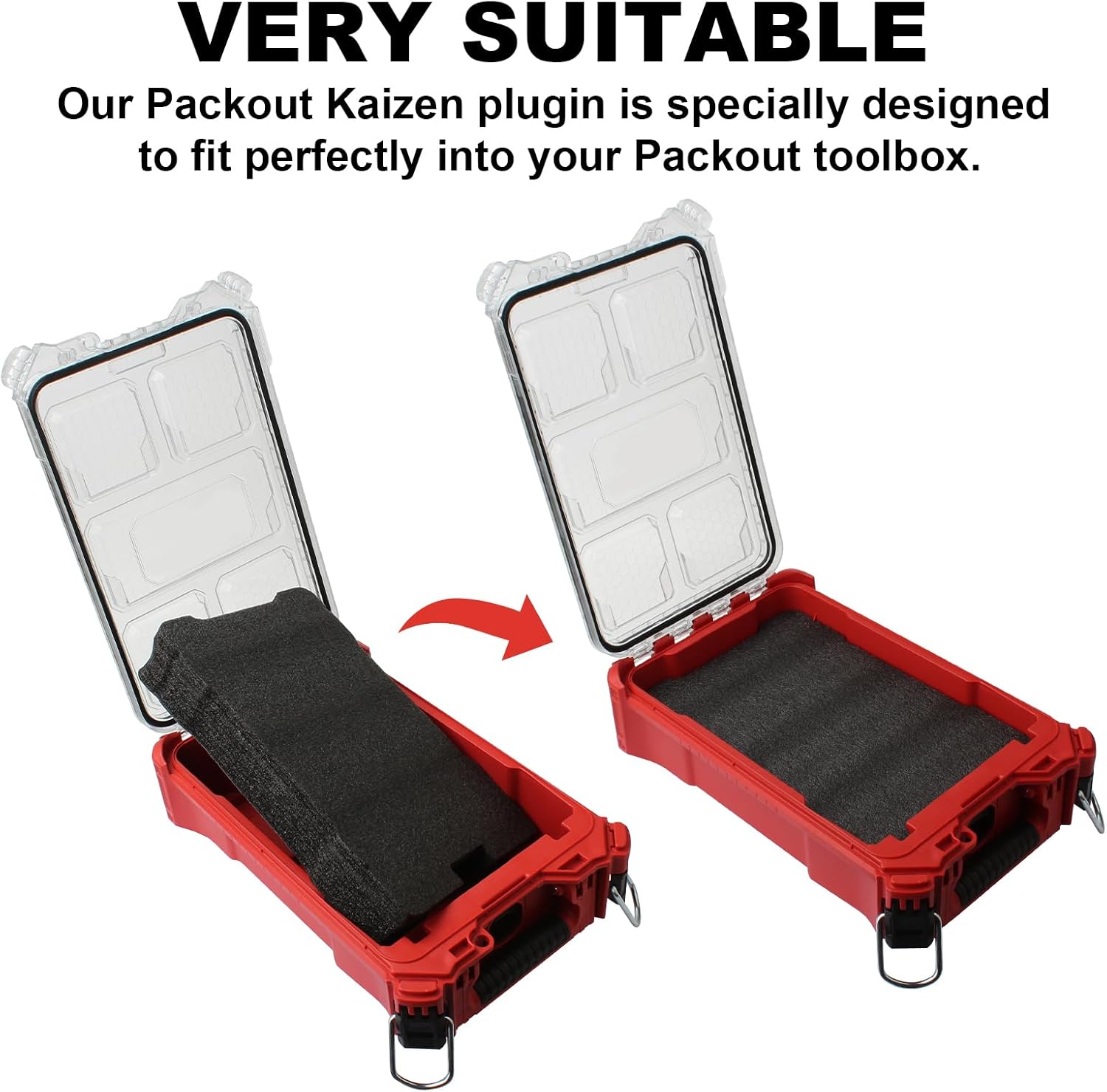 Detalle 2 de Aulpq 48-22-8435 Packout用フォームインサート 2個組・カスタムカット対応