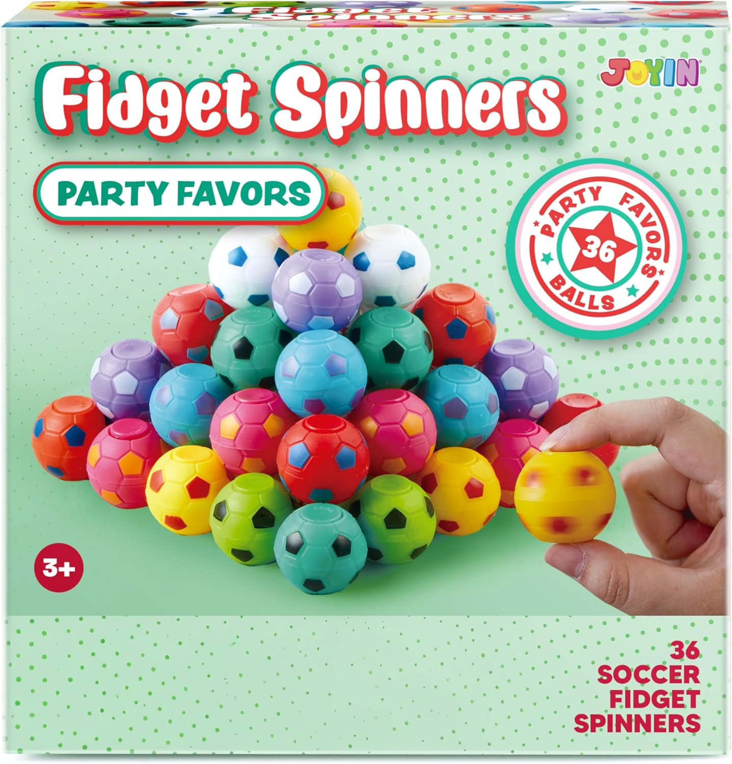 Thumbnail 6 de JOYIN 36-Pack Soccer Fidget Spinners for Kids (Soccer Ball Stress Toys)