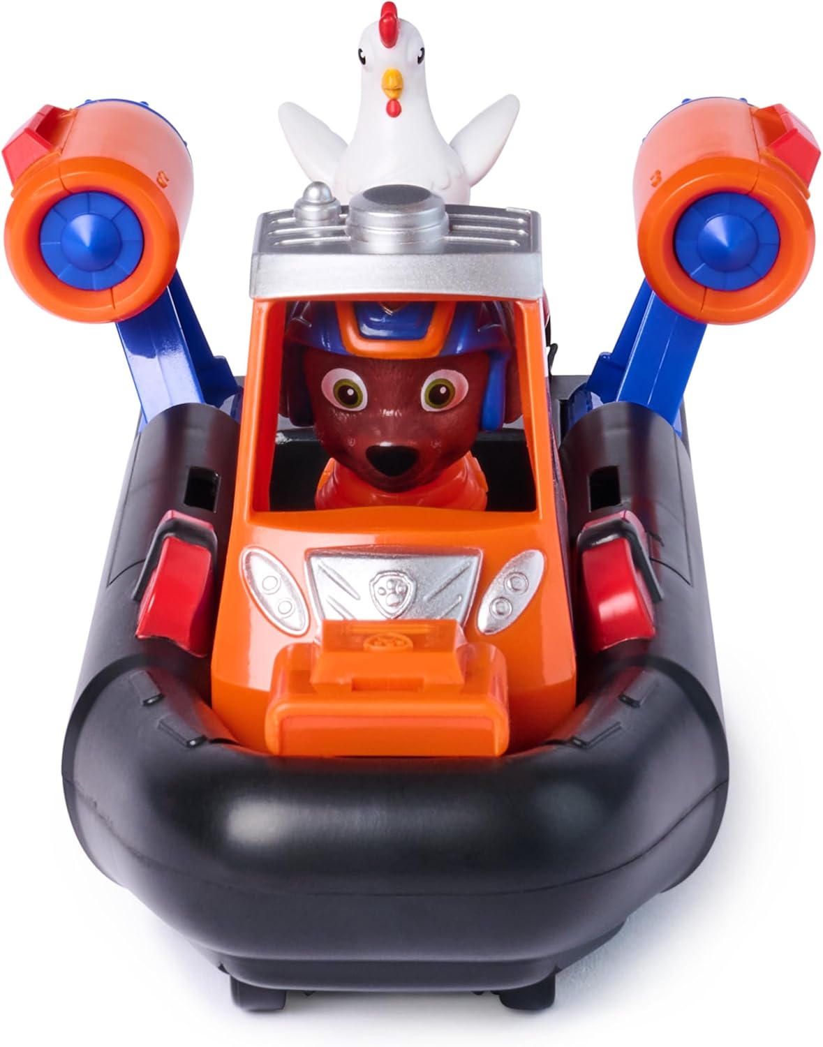 Detalle de Paw Patrol Search and Rescue Zuma Rescue Hovercraft Water Vehicle with Pull-Back Action and 2 Figures (Ages 3+)
