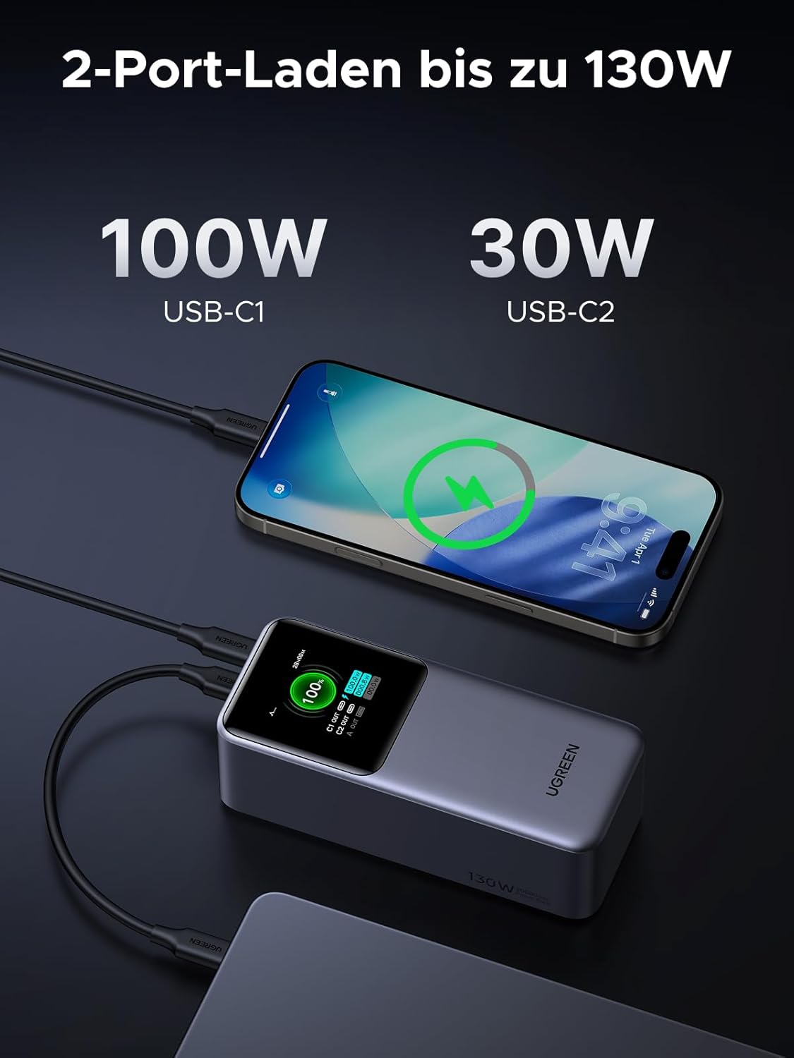 Thumbnail 6 de UGREEN Nexode 20000mAh Powerbank 130W Schnellladung
