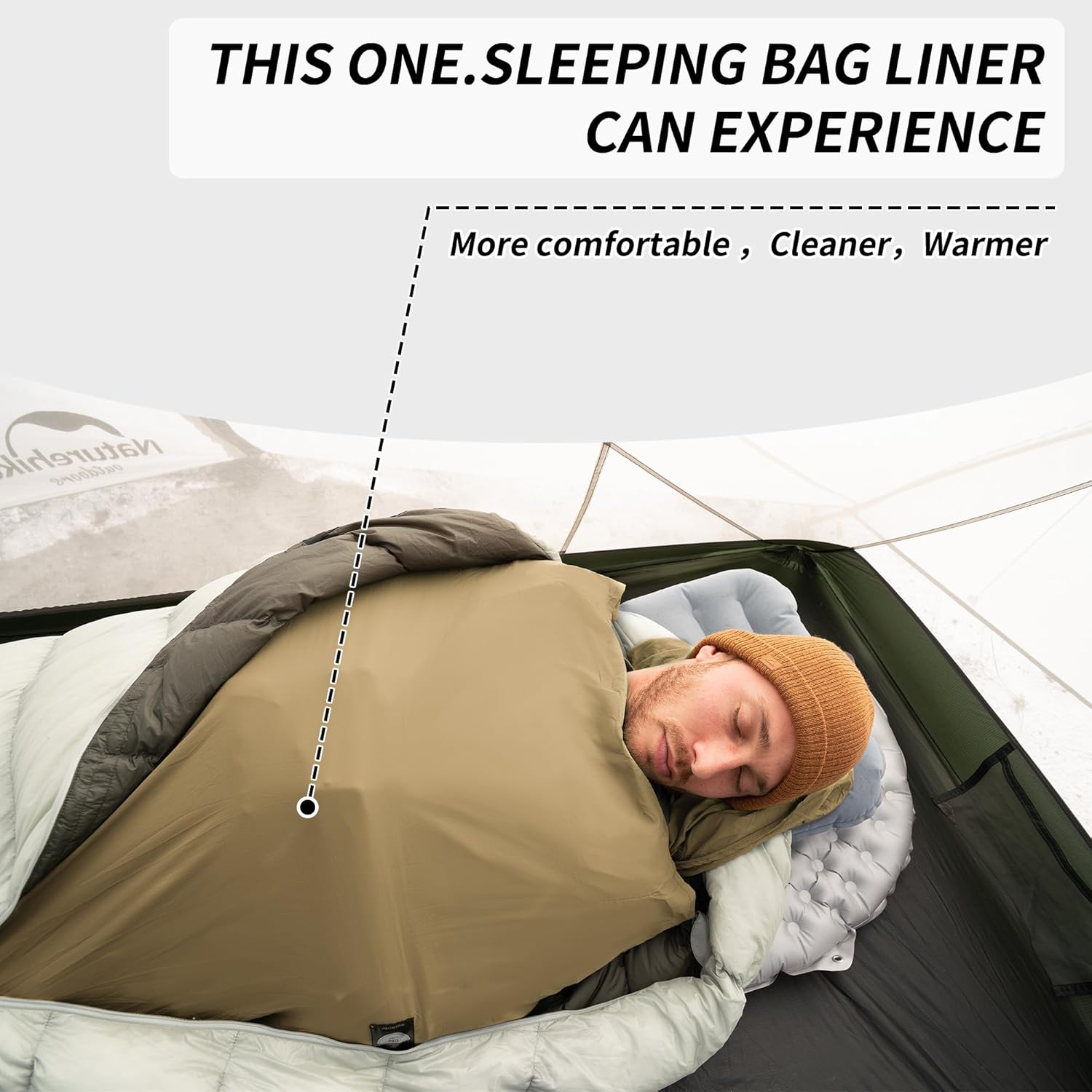 Thumbnail 6 de Naturehike Ultralight Sleeping Bag Liner (Hut Liner) – 128g travel sheet, compact pack size