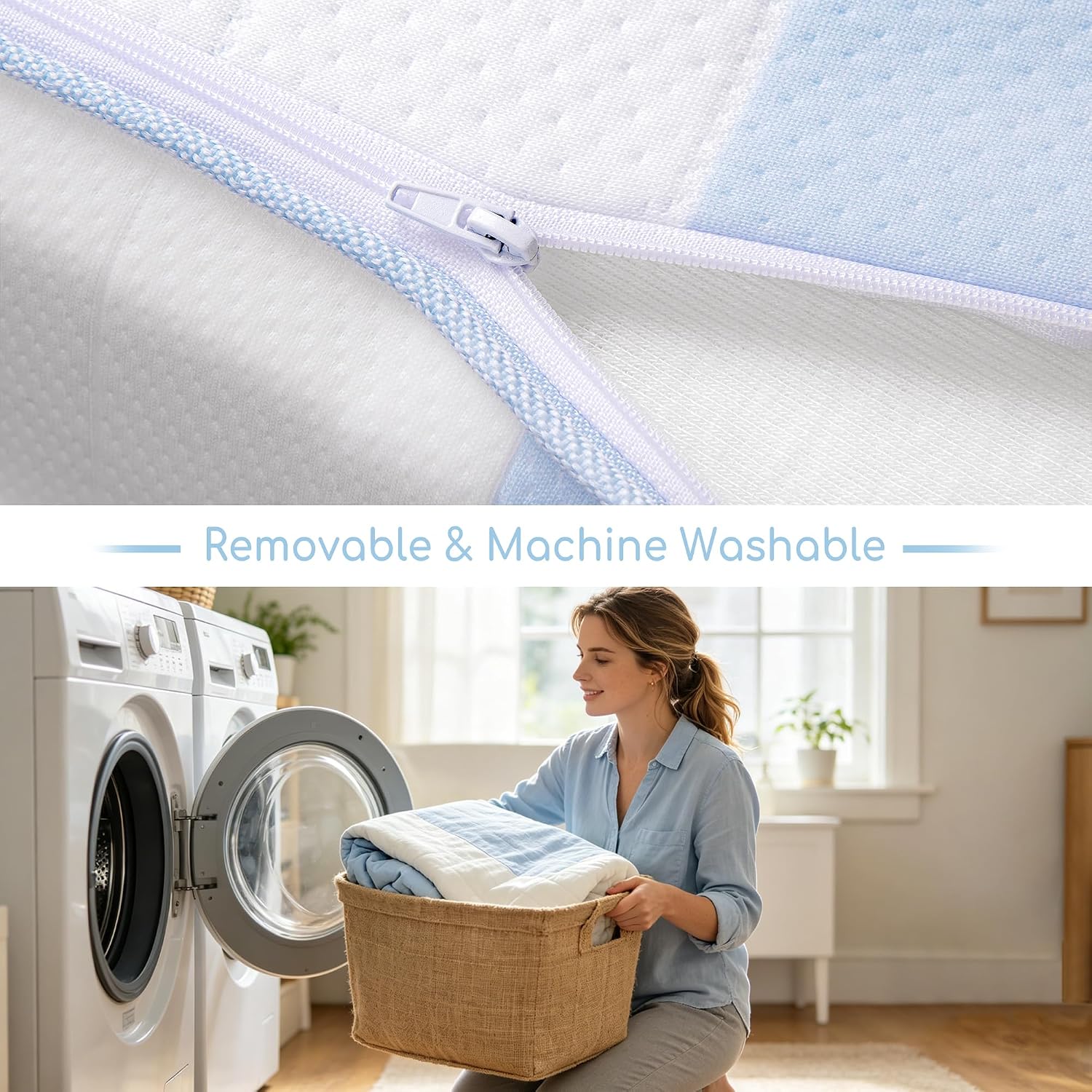Detalle 2 de TeQsli Crib Mattress Memory Foam