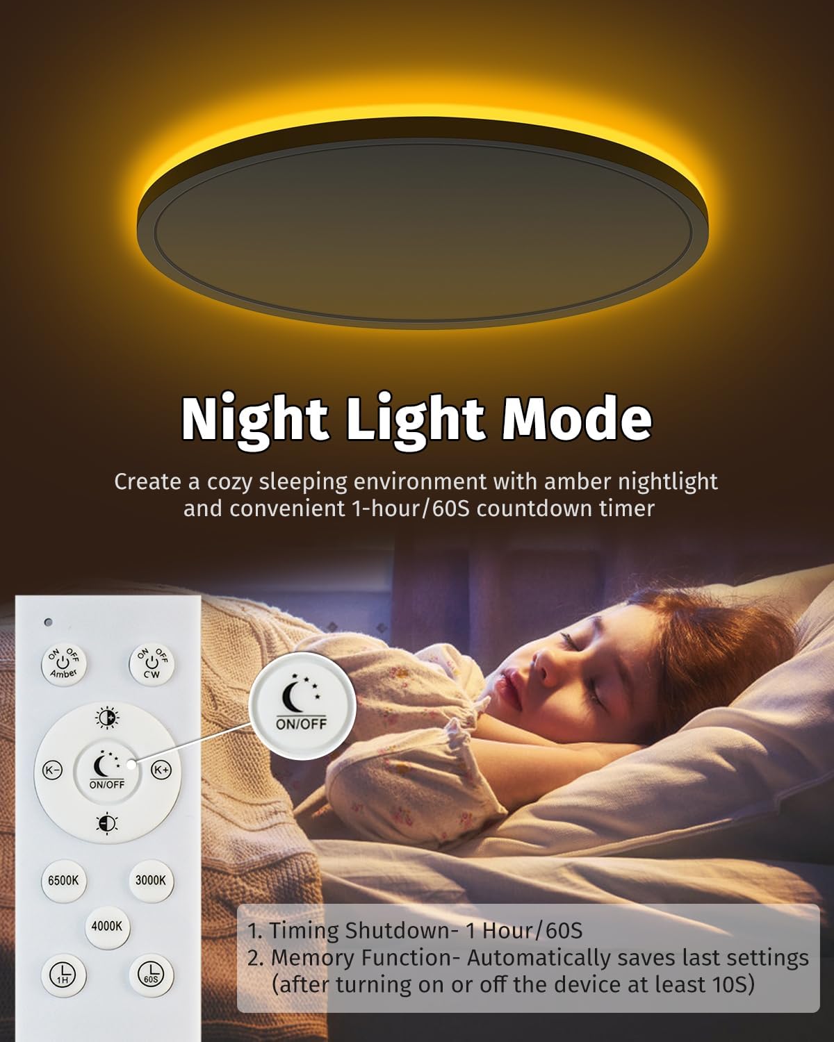 Detalle 2 de Bowfar LED Deckenleuchte 24W 2800LM