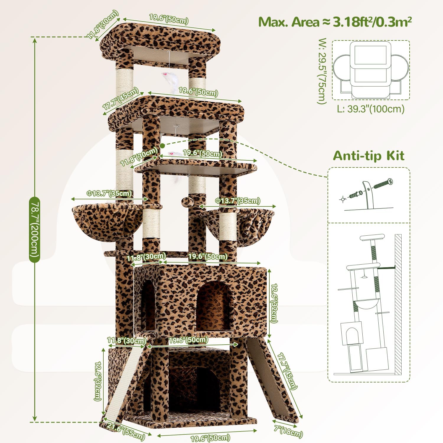 Detalle 2 de Globlazer Cat Tree, 78-Inch