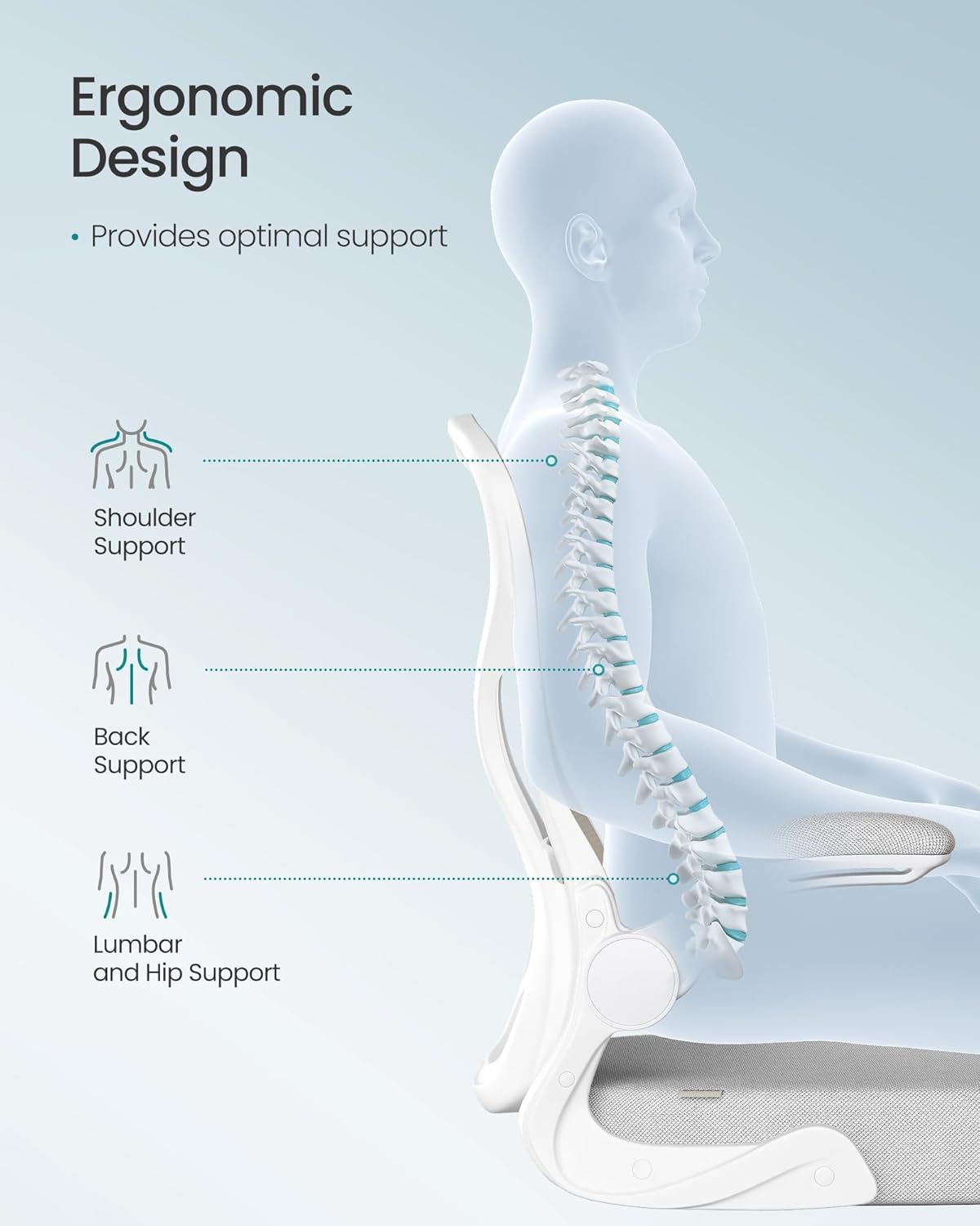 Thumbnail 4 de SONGMICS office chair with lumbar support
