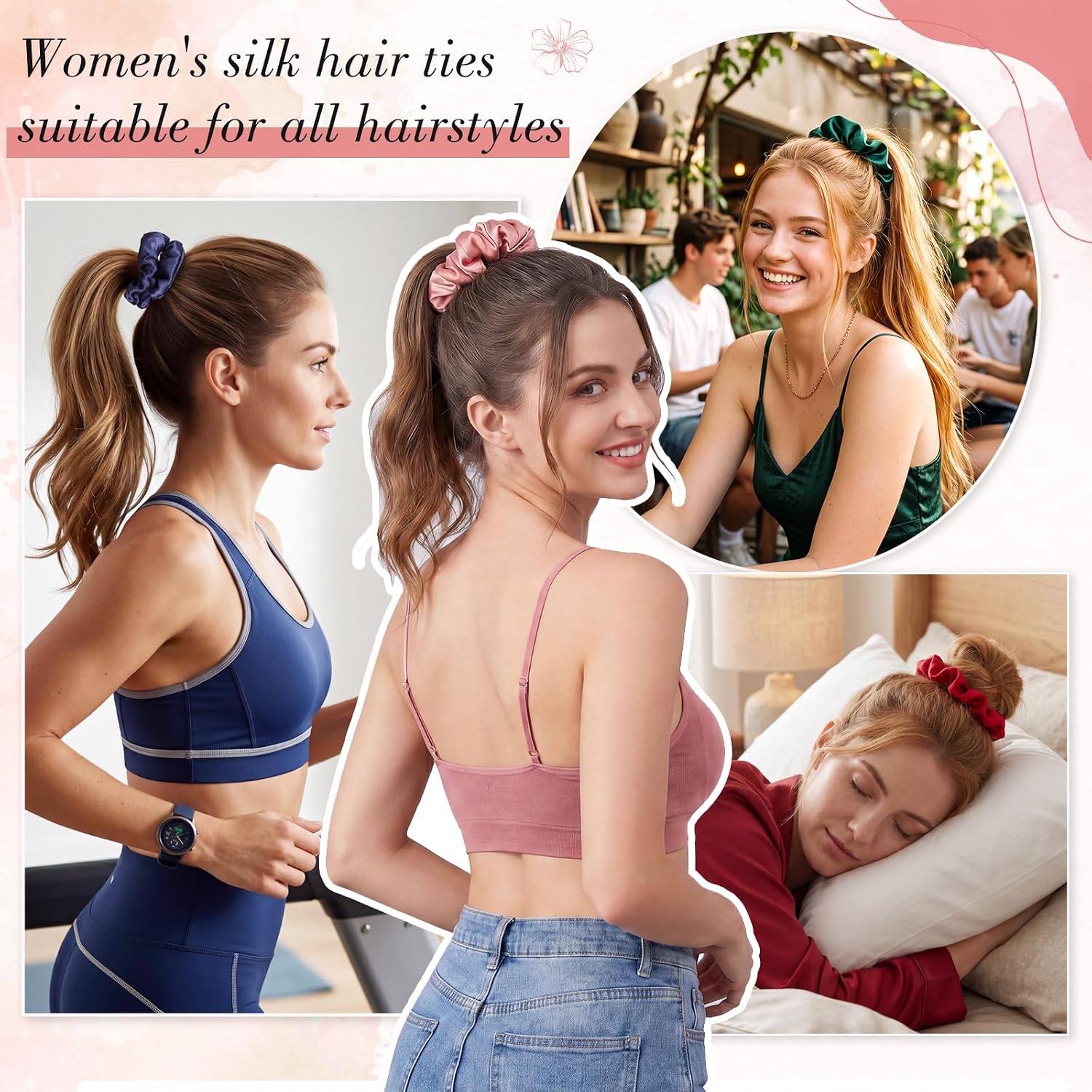 Thumbnail 4 de Mulberry Silk Scrunchies, 19 Momme