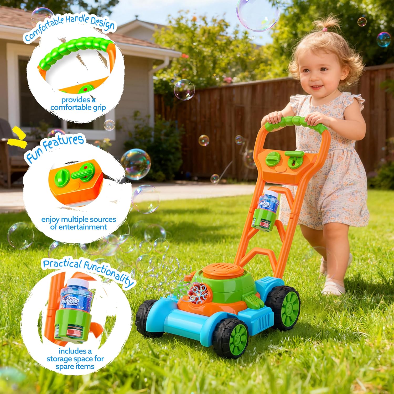 Detalle 2 de SLOOSH Bubble Lawn Mower Toddler Toy 19