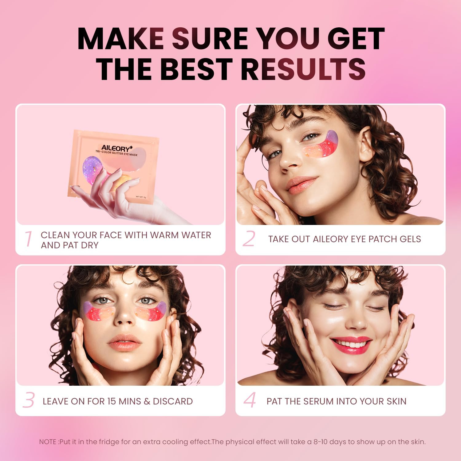 Thumbnail 6 de AILEORY Under Eye Patches (24 Pairs) Tri-Color Glitter Gel Patches for Dark Circles & Puffy Eyes