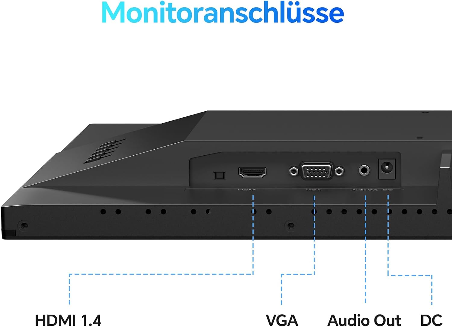 Detalle de KOORUI E2212F 21,45‑Zoll Monitor (FHD, 100 Hz) mit Adaptive Sync und Eye Care