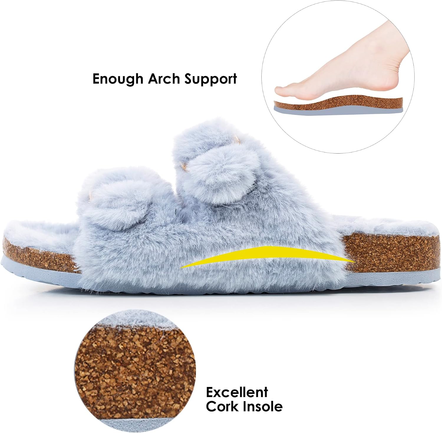 Detalle 2 de FITORY Womens Open Toe Slipper Size 6-11