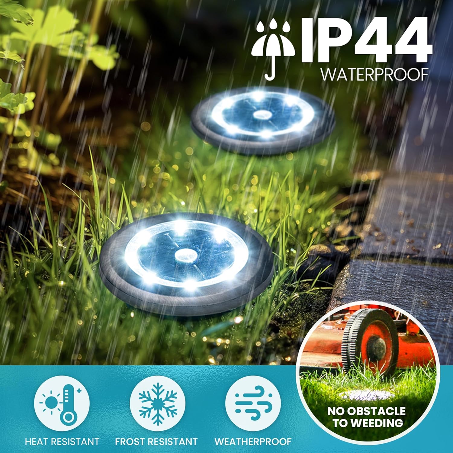 Thumbnail 3 de Solpex 10 Pack Mini Solar Ground Lights (Cold White) for outdoor garden paths