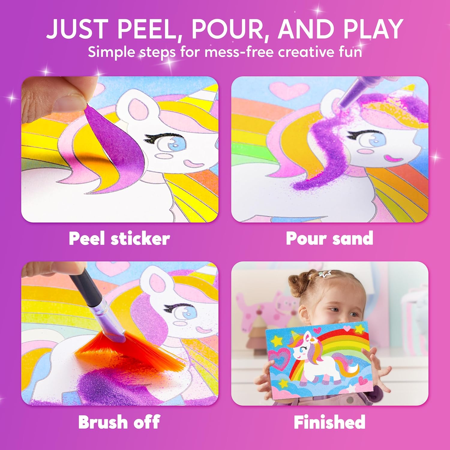 Thumbnail 4 de Klever Kits Sandbilder Kinder – Sandmalerei mit leuchtenden Farben und Bögen für Kinder ab 5