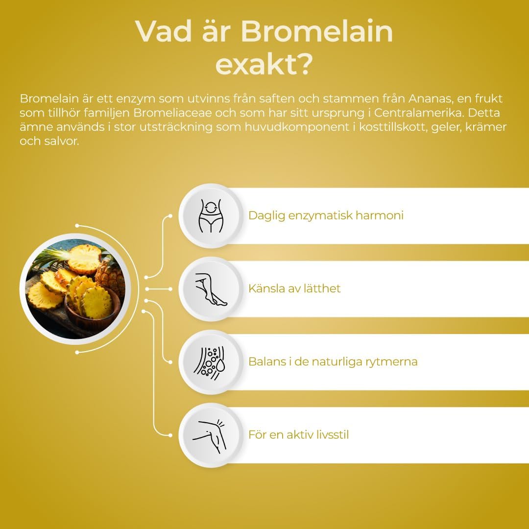 Detalle de BANDINI Bromelain 5000 GDU/g, magsaftresistenta tabletter, 200 st