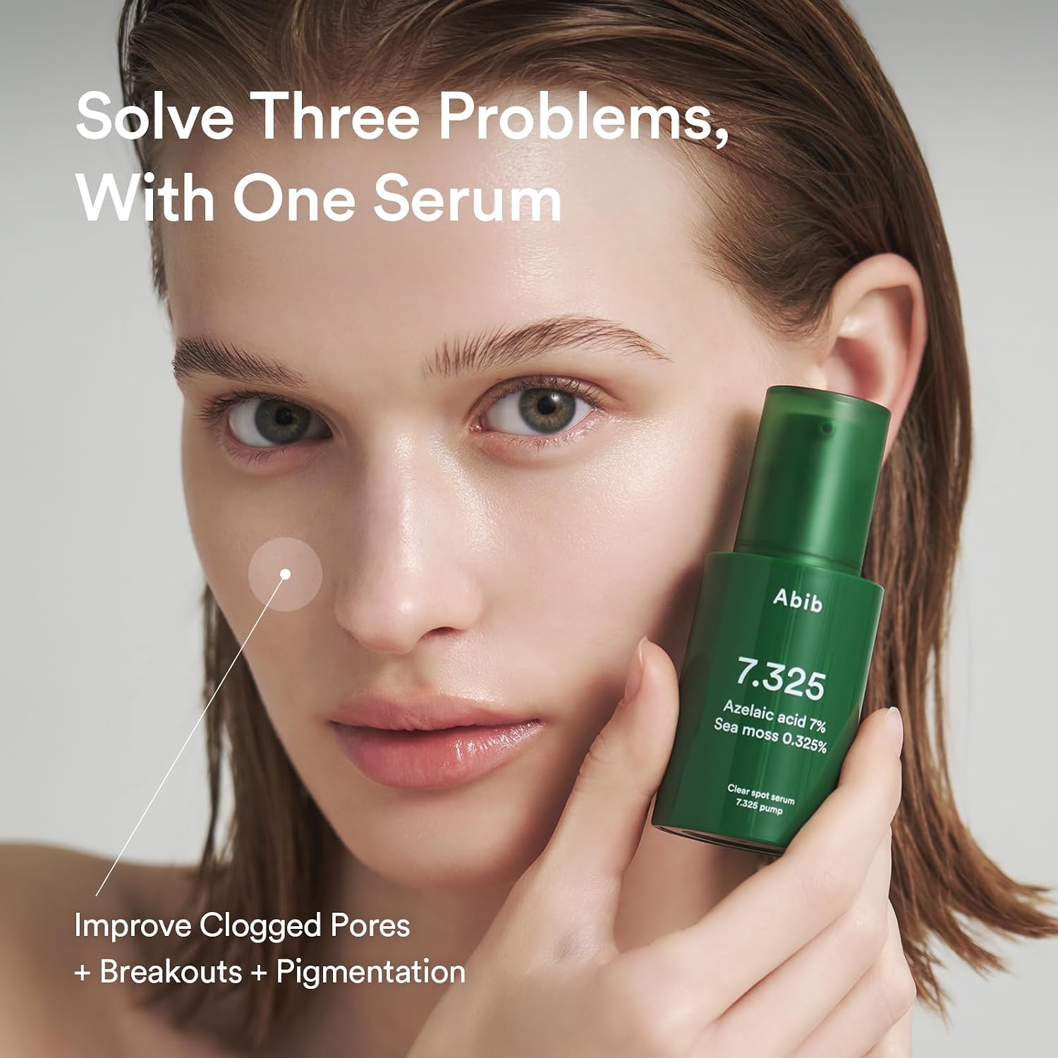Detalle de Abib Clear Spot Serum 7.325 Pump with Seamoss Extract, Azelaic Acid, Succinic Acid (1.01 fl oz / 30 mL)