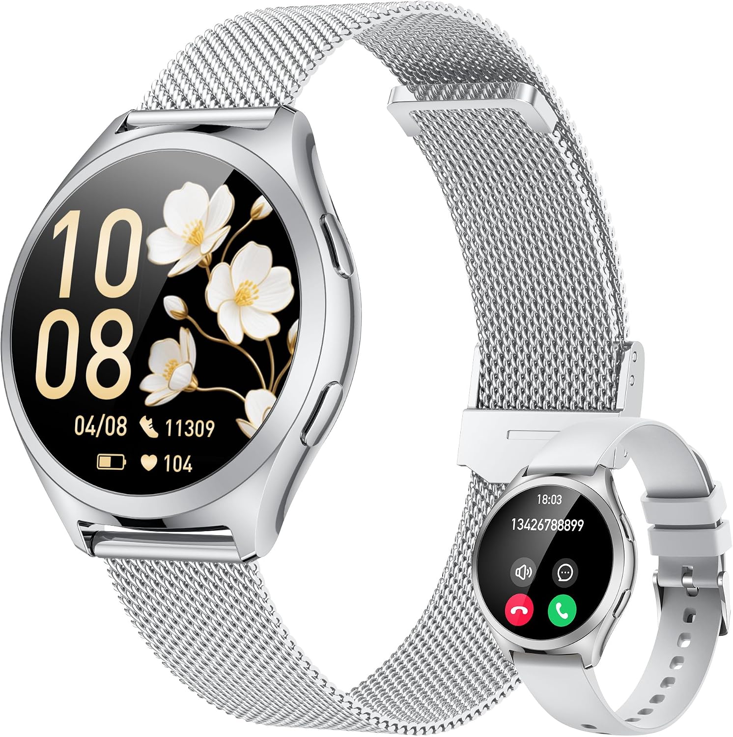 Detalle de Smart Watch Women Fitness Tracker: 1.27" Round GPS-Style Health & Call Function, 114 Modes, IP68