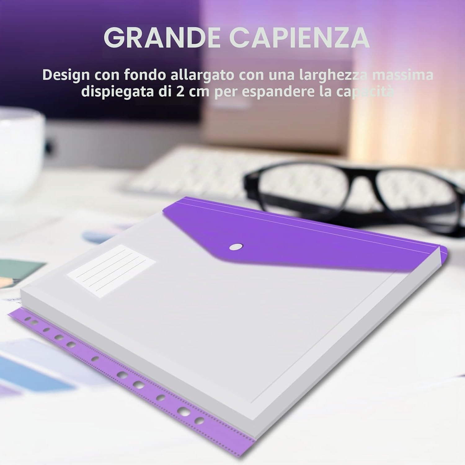 Thumbnail 3 de Ansook 14 Tasche A4 Espandibili: Portafogli e Cartelle in PP per Archiviazione Pratica