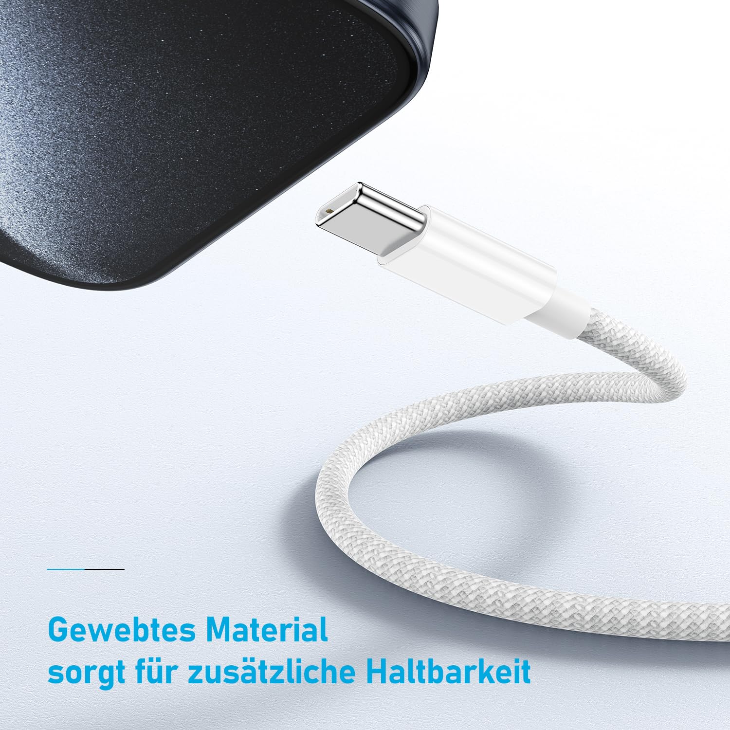 Thumbnail 2 de iPhone 15 Ladekabel 2er-Set geflochten USB‑C auf USB‑C (PD bis 60 W)