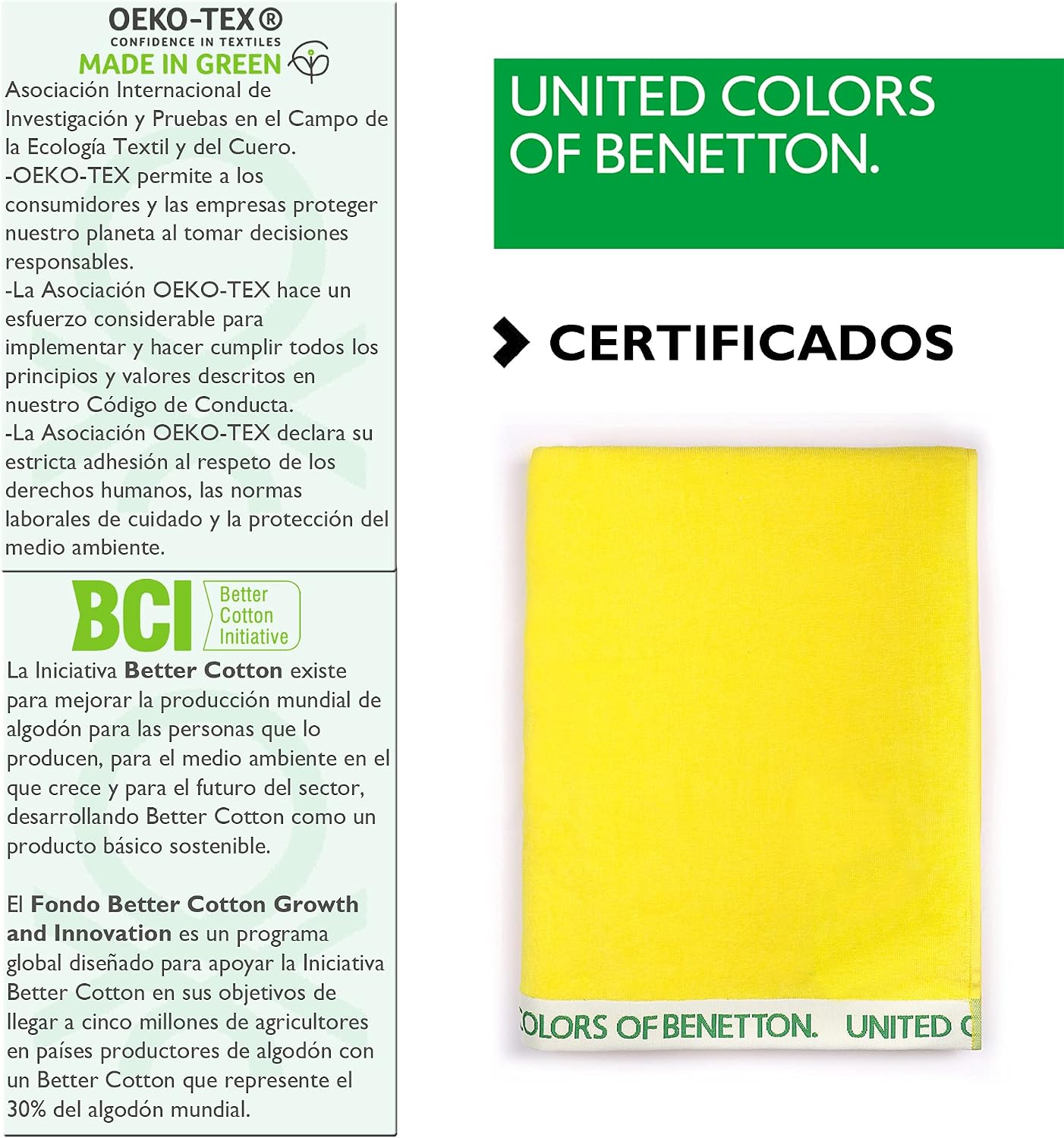 Thumbnail 8 de UNITED COLORS OF BENETTON, Set Toallas Playa 100% Algodón 🏖