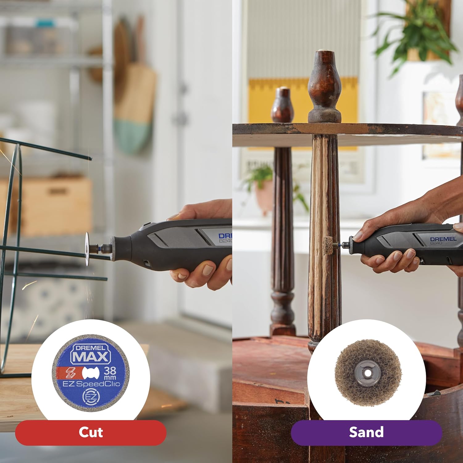 Thumbnail 5 de Dremel 8240 Cordless Rotary Tool 12V 2Ah Kit – variable speed 5,000–35,000 RPM with 45 accessories