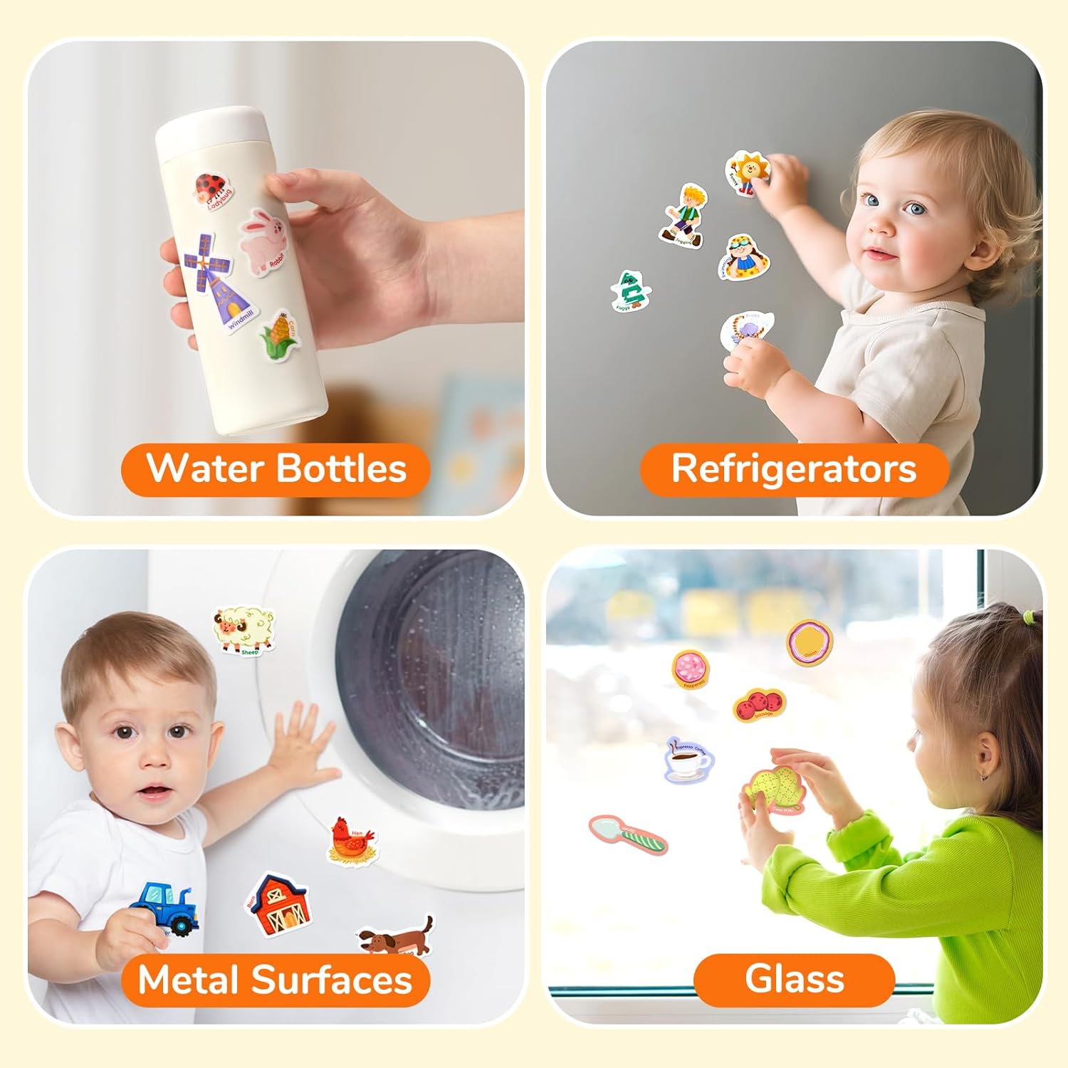 Thumbnail 6 de JoyCat Reusable Sticker Book Set (3-Pack): Farm, Pizza-Making, Weather