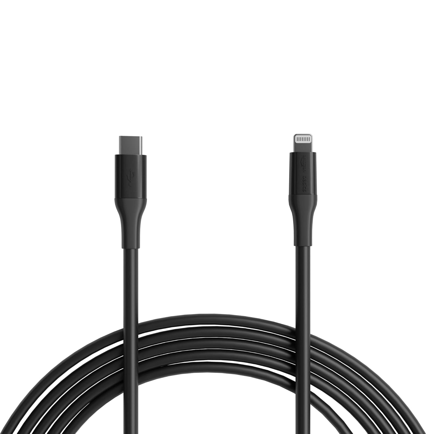 Detalle de Amazon Basics USB 2.0 Type-C to Lightning Cable (MFi Certified), 3 m, Black