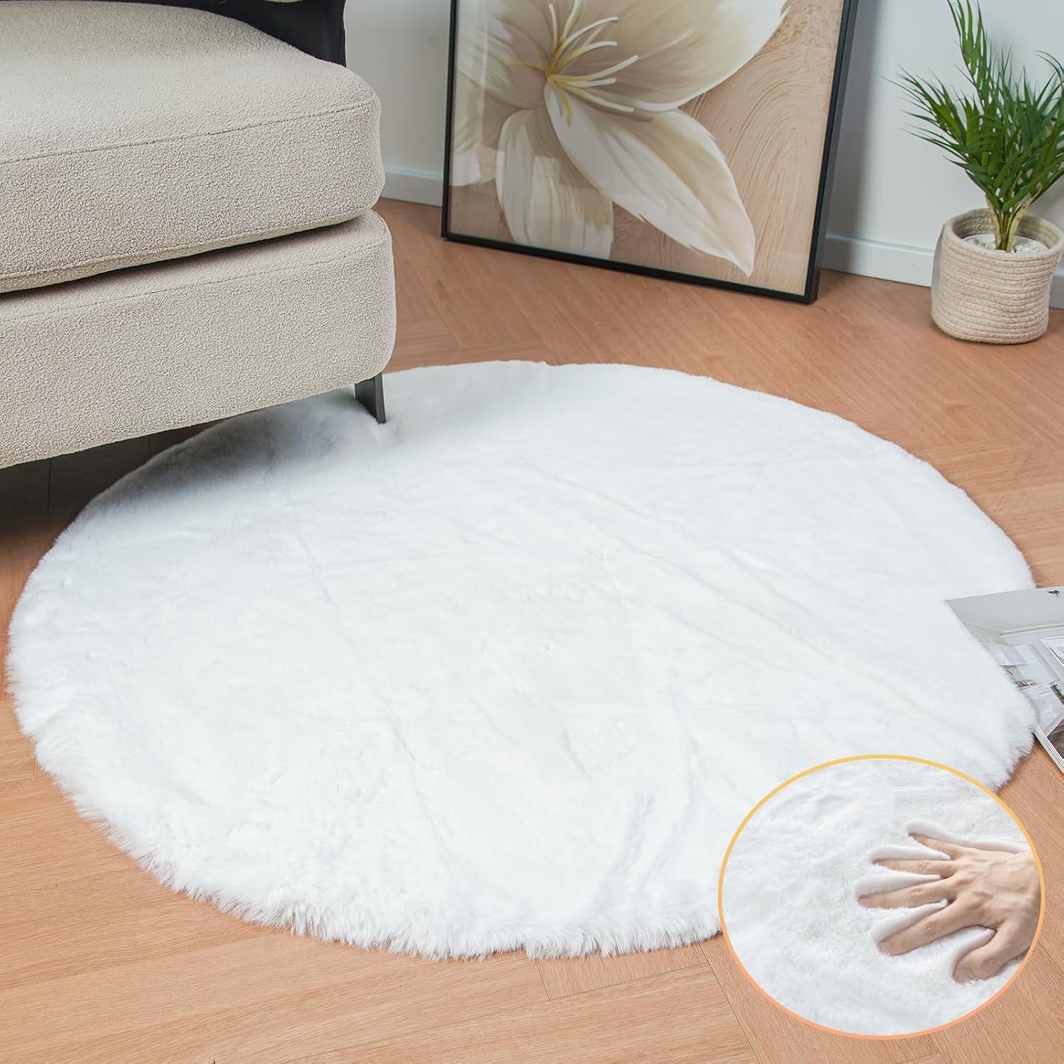 Detalle 2 de ORINOVA Teppich Rund 90 cm Flauschig đ