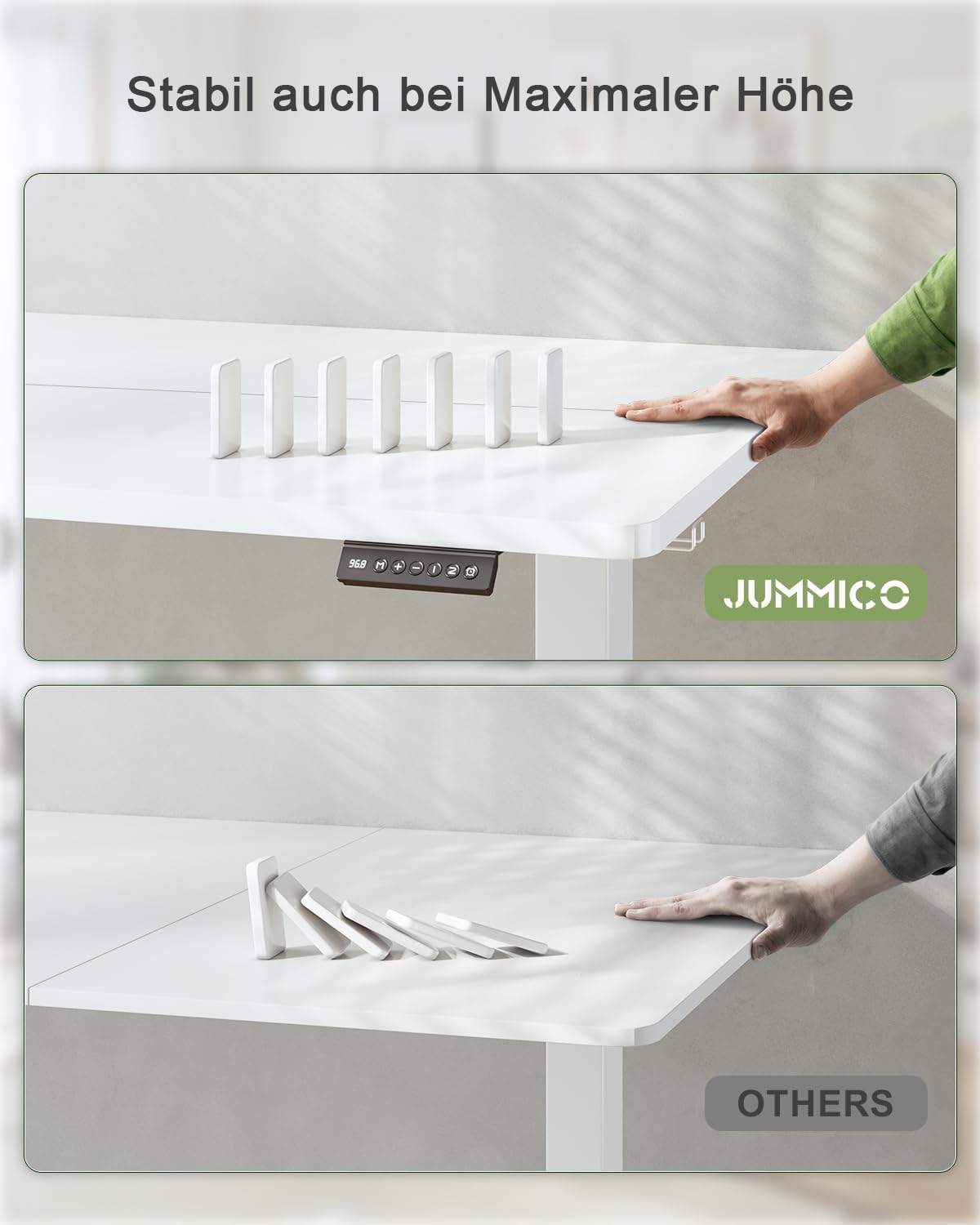 Thumbnail 6 de JUMMICO höhenverstellbarer Schreibtisch 100×60 cm