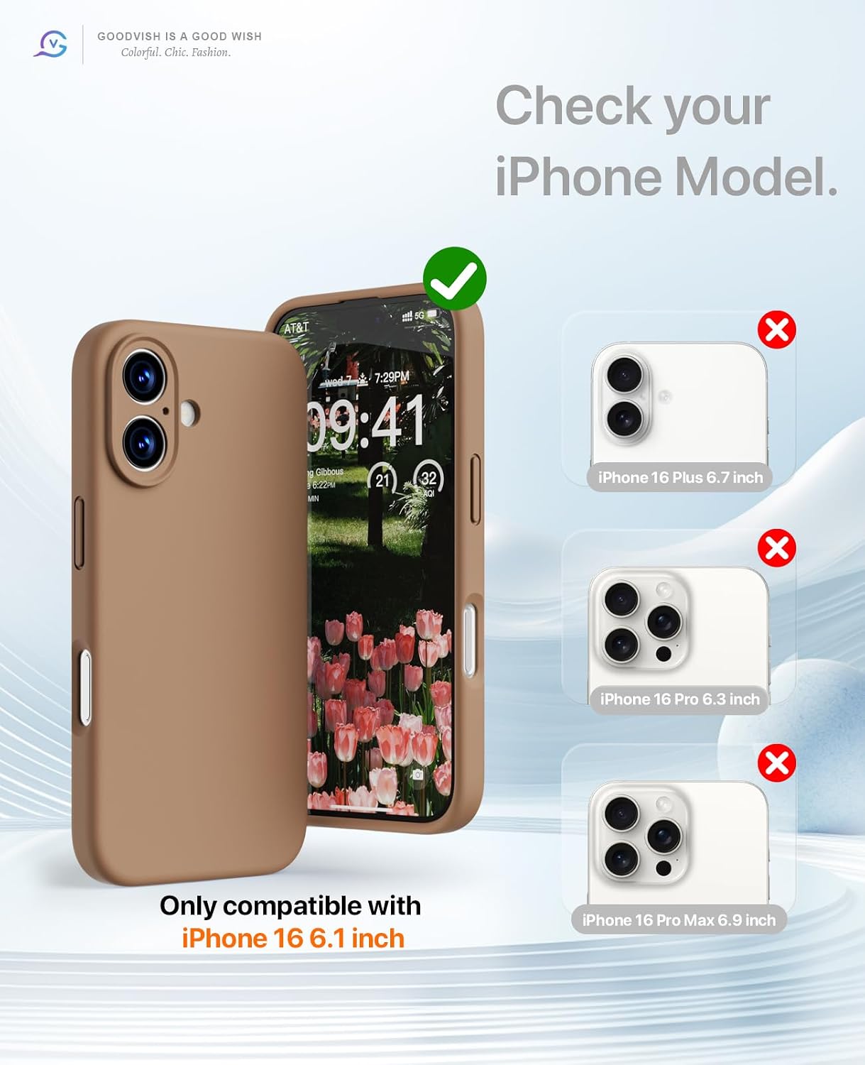 Detalle 2 de GOODVISH 3‑in‑1 iPhone 16 Hülle 6,1"