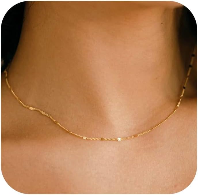 Detalle de ZHESHY Gold Silber 925 Kette Damen 39 cm