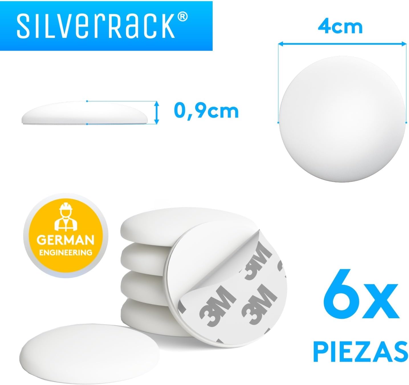 Thumbnail 6 de SilverRack Tope de Puerta Autoadhesivo 40mm