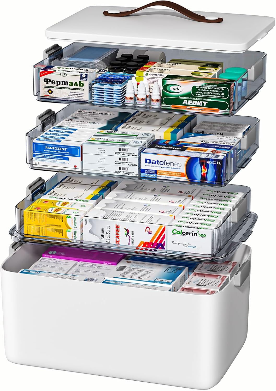 Thumbnail 6 de JOYBOS 3-Tier Medicine Storage Box Cabinet: Portable 3-Tier Organizer for Home Use