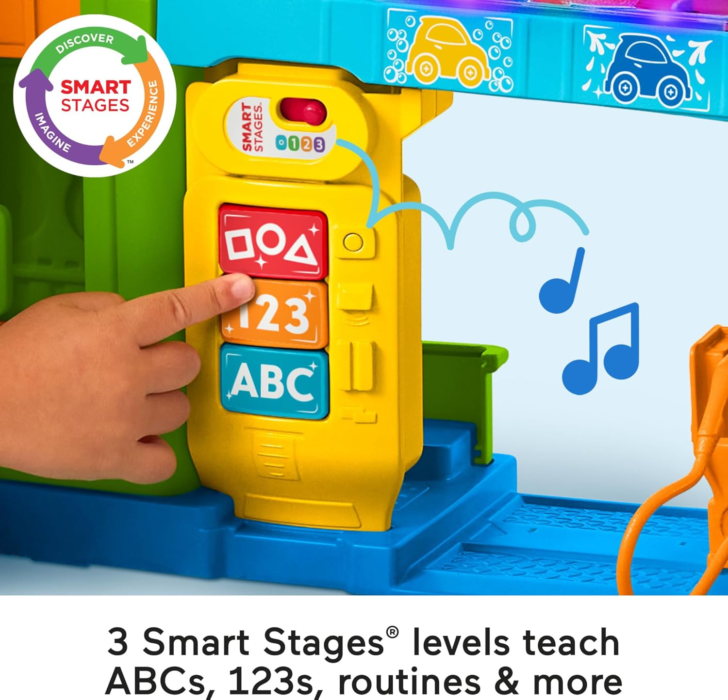 Thumbnail 3 de Fisher-Price Little People Car Garage With Smart Stages Content (HRB33) – Multi-colour UK English