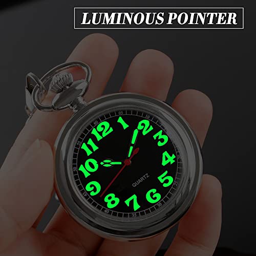 Thumbnail 5 de Tiong Montre de poche à quartz pour homme Mb-cfj018 — chiffres arabes brillants