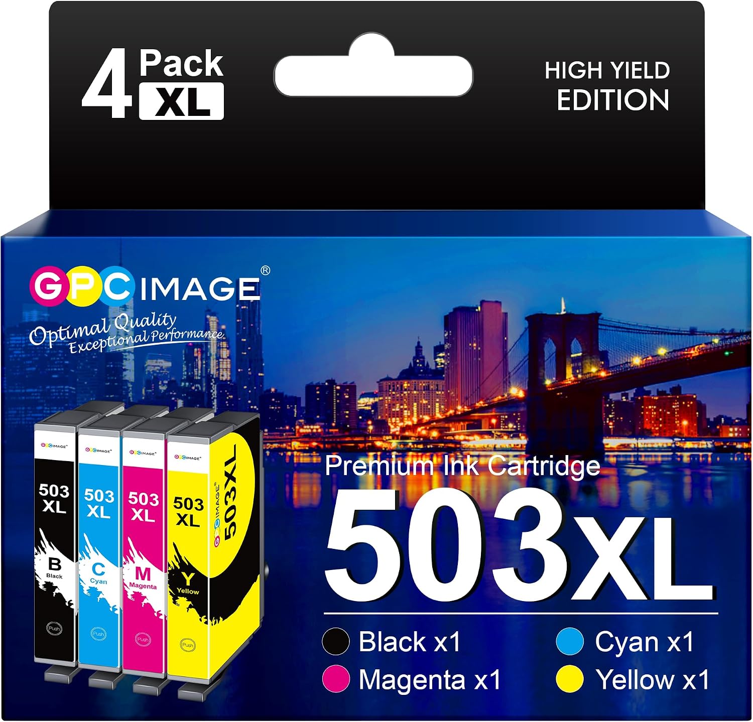 Detalle de GPC IMAGE 503XL Multipack kompatible Patronen für Epson 503/503XL (4er-Pack, CMYK)