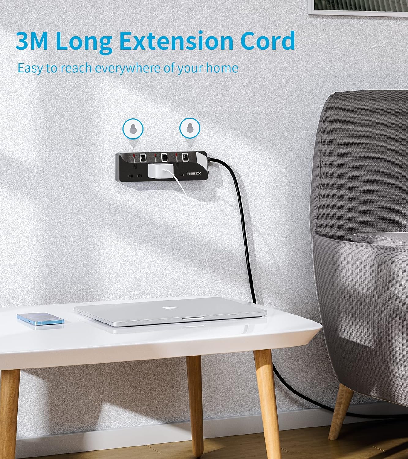 Thumbnail 5 de PIBEEX Extension Lead 3 Way 3M 3250W