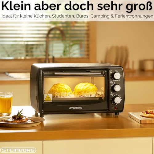 Thumbnail 6 de Steinborg Mini Backofen 13 Liter: kompakter Allrounder für Backen, Toasten und Grillen