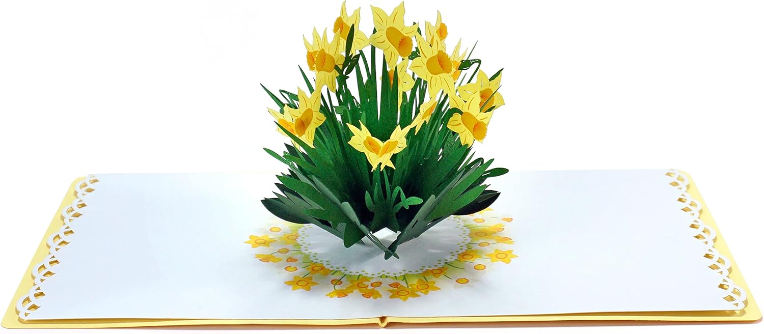 Thumbnail 3 de CUTPOPUP Daffodils Pop Up Karte – 3D-Geburtstagskarte mit Notiz, ideal für Mama, Oma oder Schwiegermutter