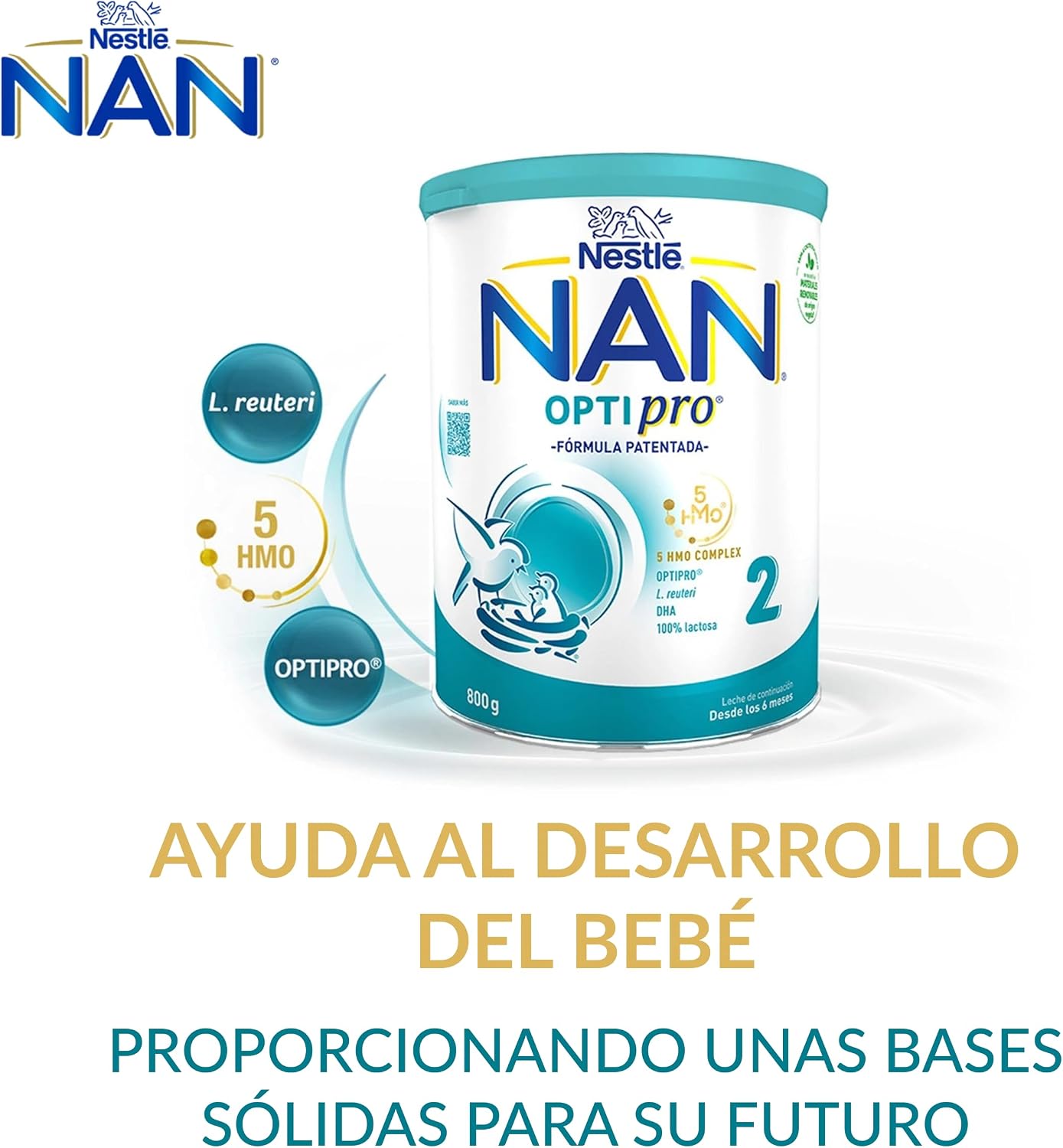 Detalle 2 de Nestlé NAN OPTIPRO 2 Leche de continuación en polvo (estuche 1200 g)