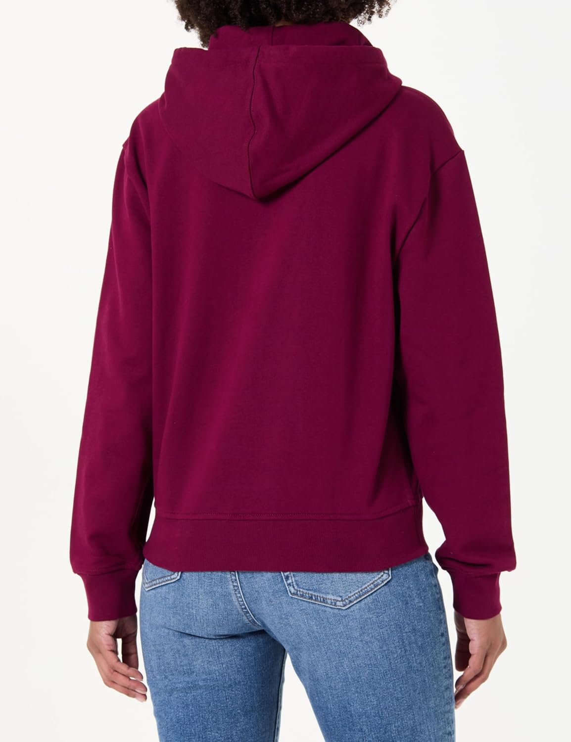 Detalle de Calvin Klein Hoodie Mujer Monogram Terry con Logotipo